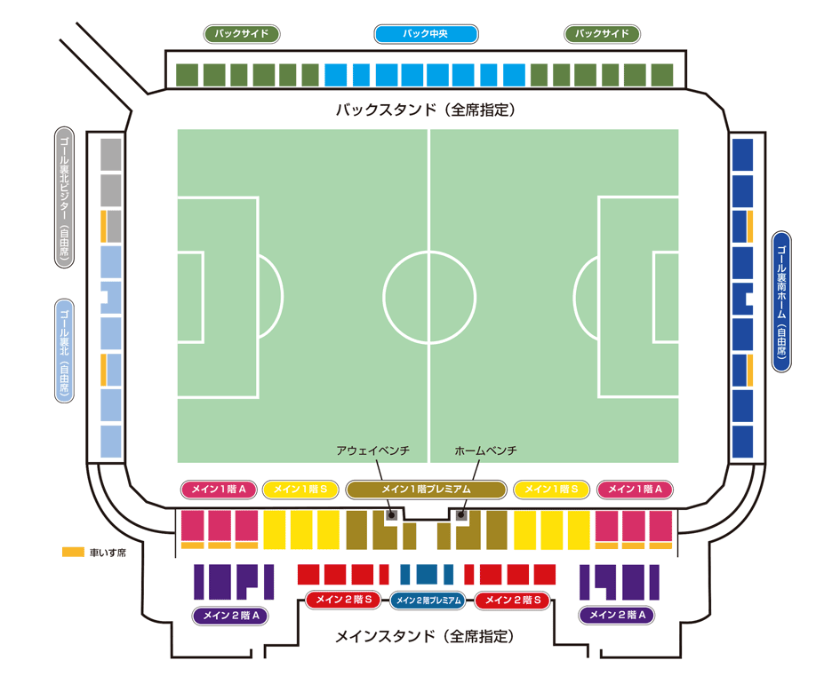 今治里山スタジアムの座席図