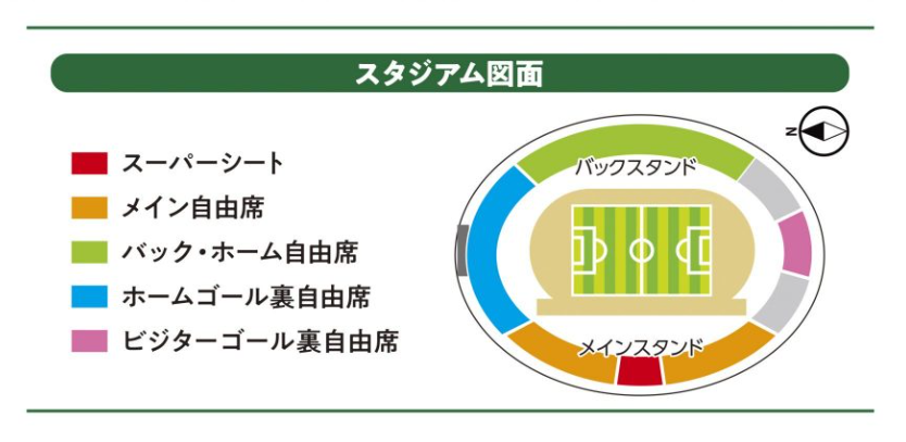 岐阜メモリアルセンター長良川競技場の座席図