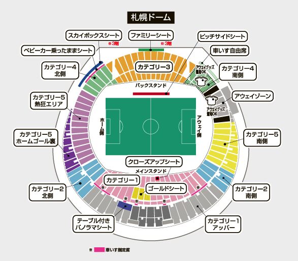 札幌ドーム　座席図